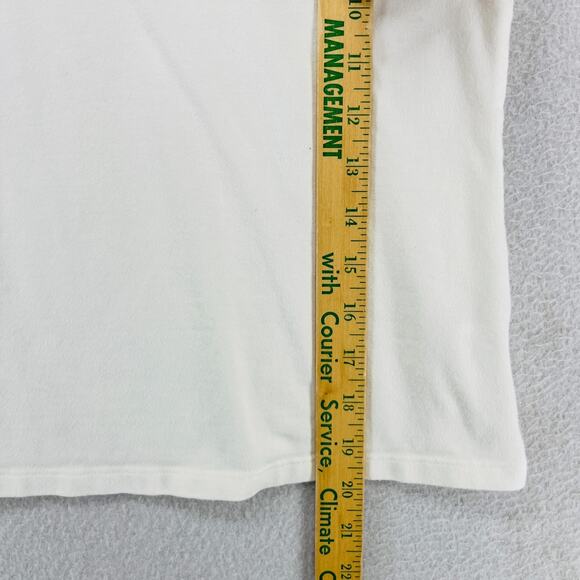 EILEEN FISHER Tank Top PS Petite Stretch Organic Cotton Scoop Neck Off White USA - Picture 11 of 12